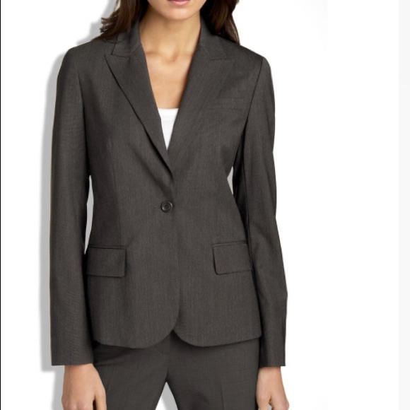 Theory Gabe B Tailor Wool Blend Gray Blazer - Picture 1 of 8